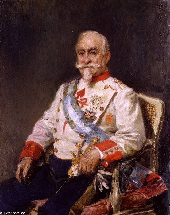 Wikioo.org - The Encyclopedia of Fine Arts - Painting, Artwork by Ignacio Pinazo Camarlench - Retrato del Conde Guaki