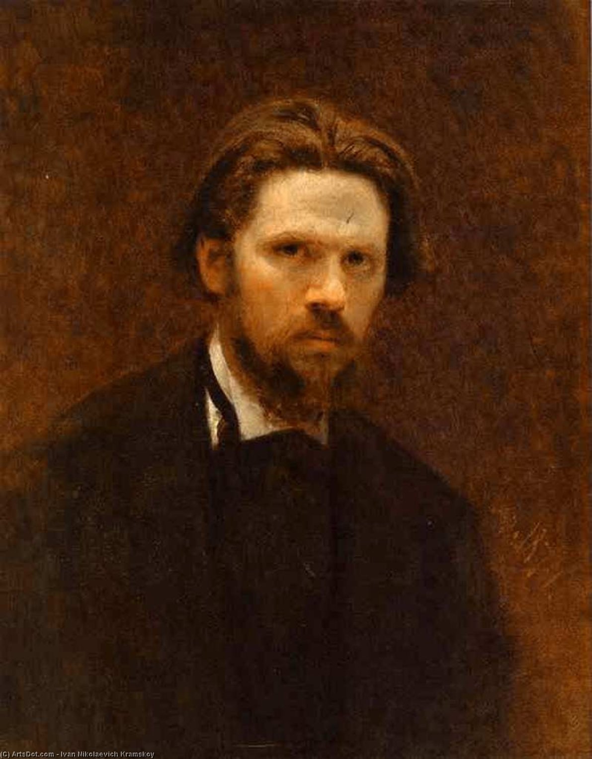 Wikioo.org - The Encyclopedia of Fine Arts - Painting, Artwork by Ivan Nikolaevich Kramskoy - self portrait