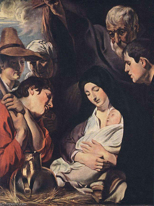 WikiOO.org - Encyclopedia of Fine Arts - Målning, konstverk Jacob Jordaens - Adoration of the Shepherds