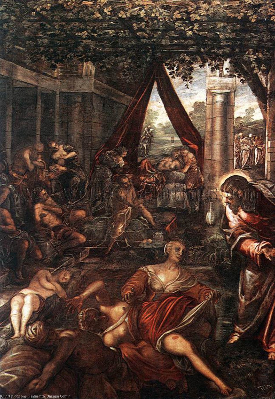 Wikioo.org - The Encyclopedia of Fine Arts - Painting, Artwork by Tintoretto (Jacopo Comin) - La probatica piscina