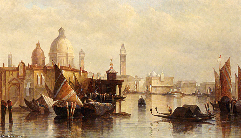 Wikioo.org - The Encyclopedia of Fine Arts - Painting, Artwork by James Holland - A view of venice