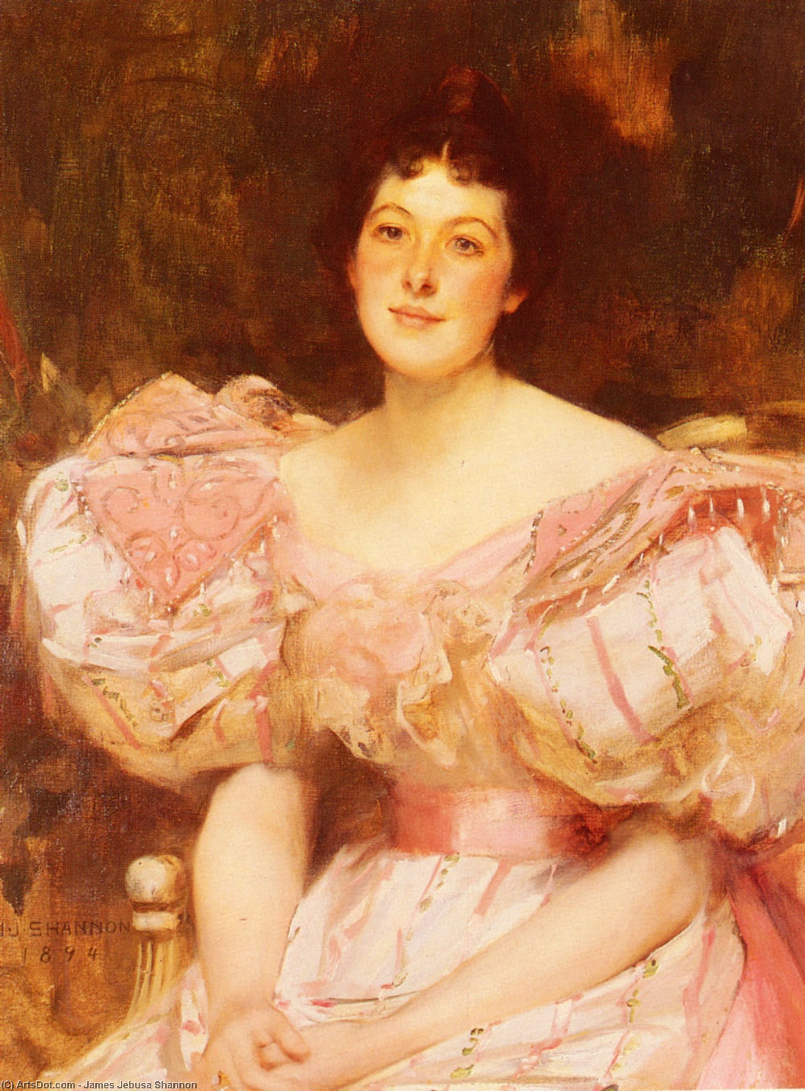 WikiOO.org - دایره المعارف هنرهای زیبا - نقاشی، آثار هنری James Jebusa Shannon - portrait of a lady