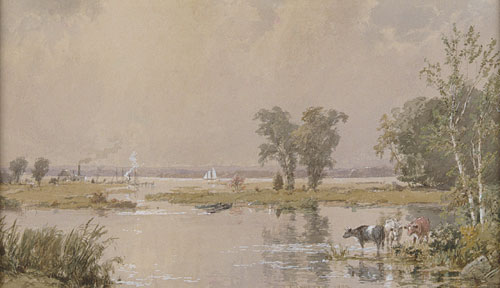 Wikioo.org - The Encyclopedia of Fine Arts - Painting, Artwork by Jasper Francis Cropsey - hackensack meadows