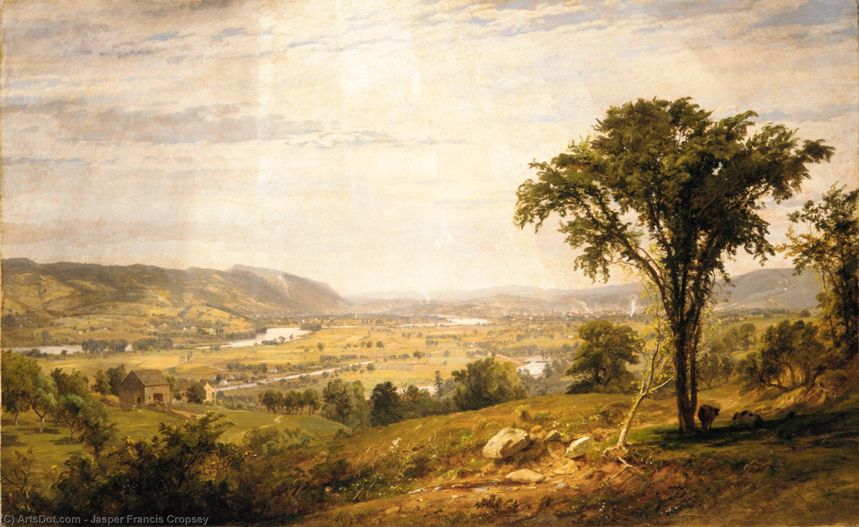 WikiOO.org - Encyclopedia of Fine Arts - Maleri, Artwork Jasper Francis Cropsey - wyoming valley pennsylvania