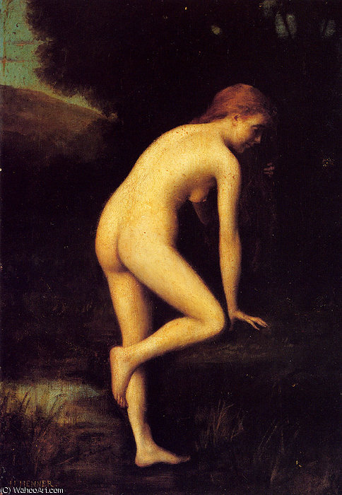 Wikioo.org - The Encyclopedia of Fine Arts - Painting, Artwork by Jean Jacques Henner - The bather