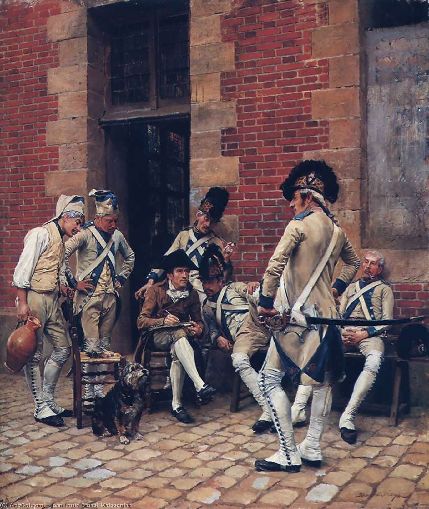 WikiOO.org - Encyclopedia of Fine Arts - Målning, konstverk Jean Louis Ernest Meissonier - The sergeants portrait