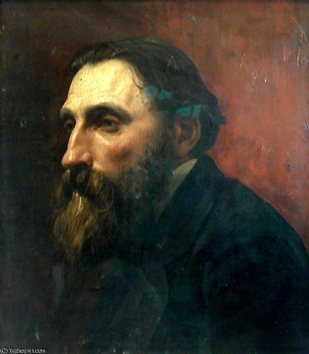WikiOO.org - Encyclopedia of Fine Arts - Maleri, Artwork Jean-Paul Laurens - Portrait de Rodin