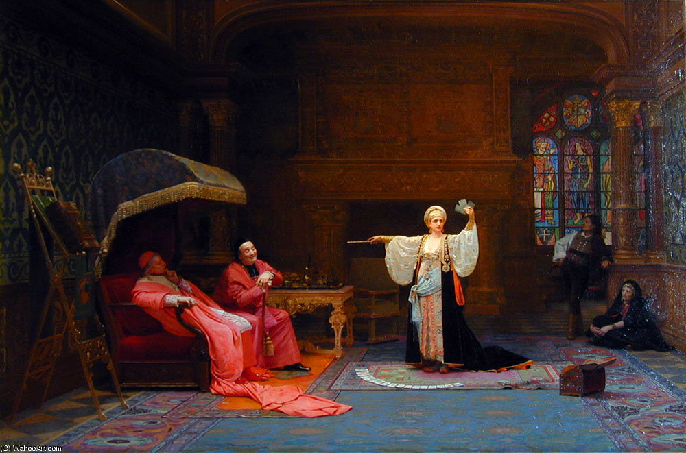 Wikioo.org - The Encyclopedia of Fine Arts - Painting, Artwork by Jean Georges Vibert - Fortune teller