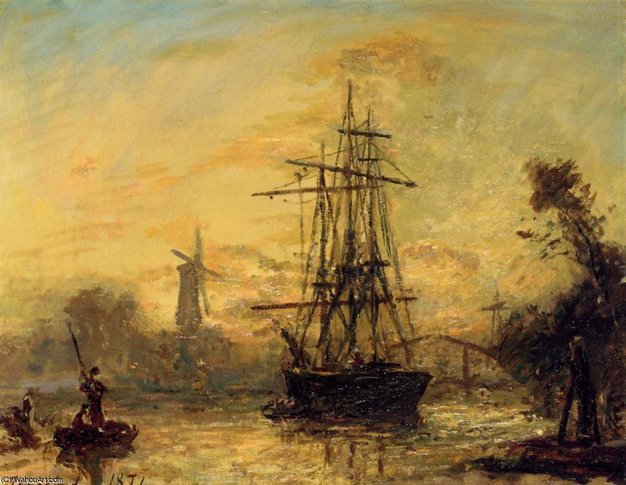 Wikioo.org - The Encyclopedia of Fine Arts - Painting, Artwork by Johan Barthold Jongkind - rotterdam