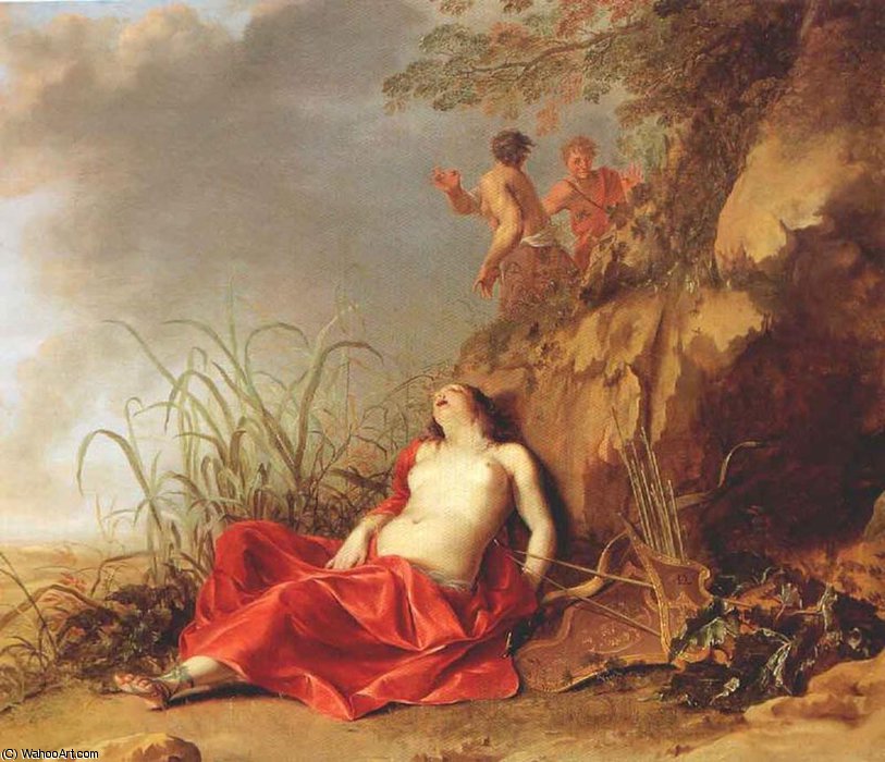 WikiOO.org - Encyclopedia of Fine Arts - Malba, Artwork Johann Liss - E Dirck van der Sleeping Nymph