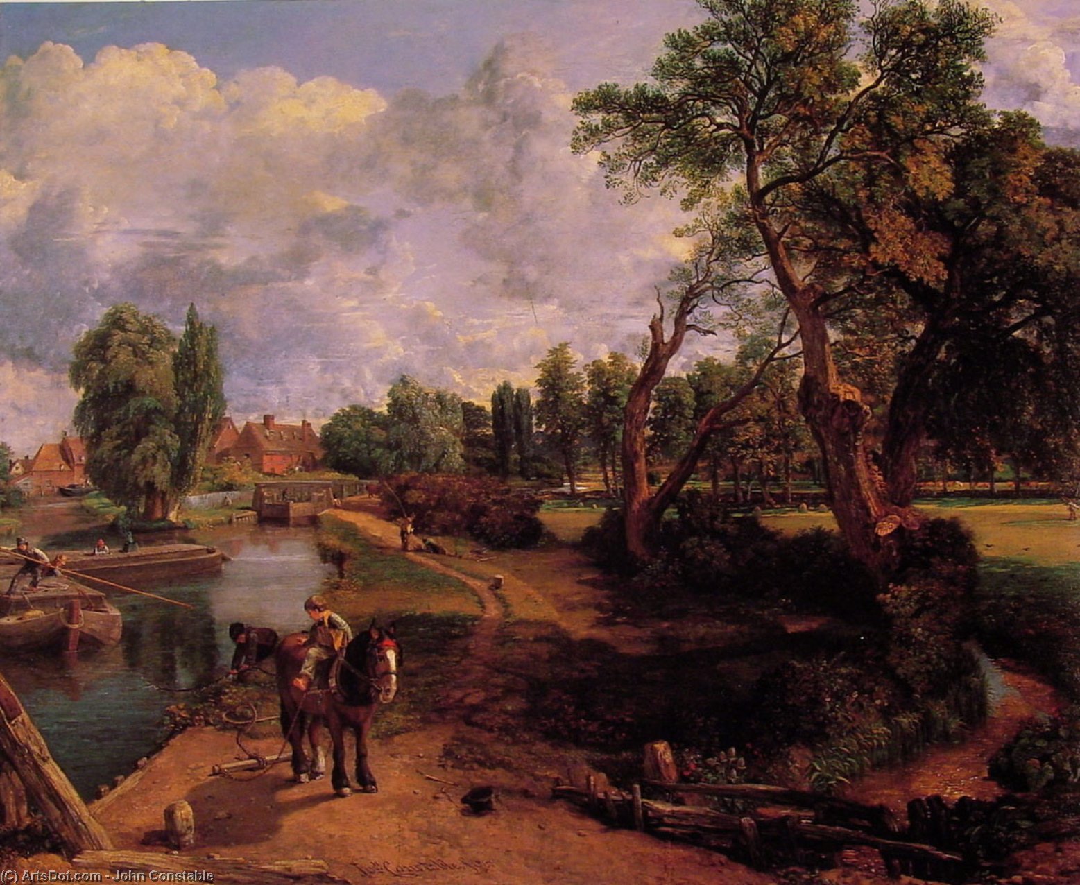 WikiOO.org - Encyclopedia of Fine Arts - Schilderen, Artwork John Constable - Flatford Mill CR