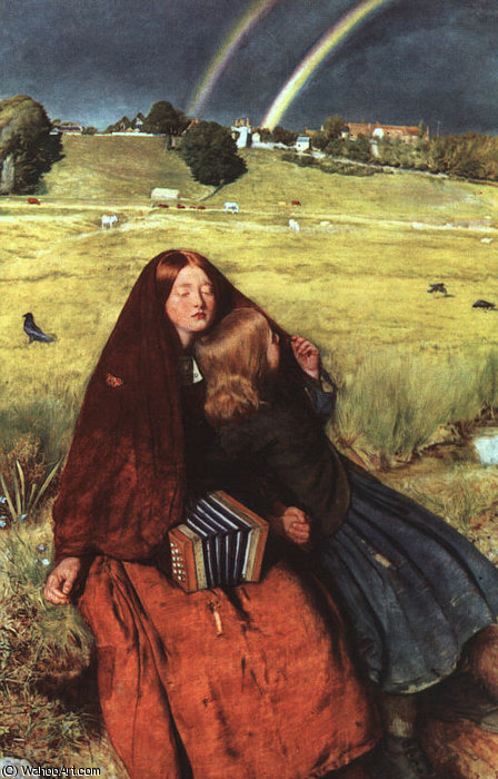 WikiOO.org - Encyclopedia of Fine Arts - Malba, Artwork John Everett Millais - Blind girl