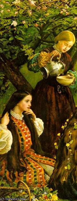 WikiOO.org - Encyclopedia of Fine Arts - Malba, Artwork John Everett Millais - Spring detail