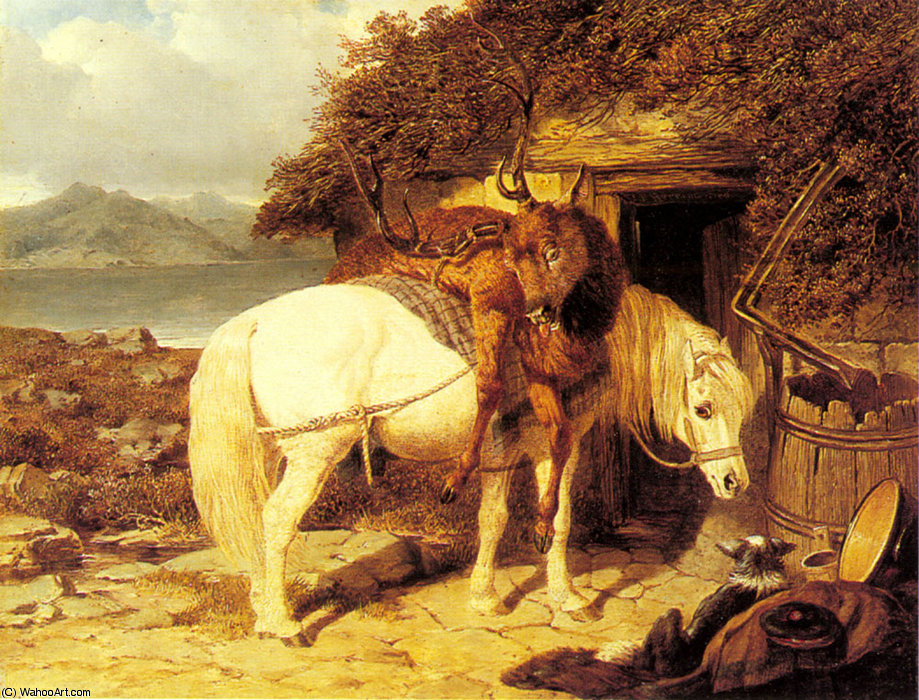 Wikioo.org - The Encyclopedia of Fine Arts - Painting, Artwork by John Frederick Herring Senior - the end of the day