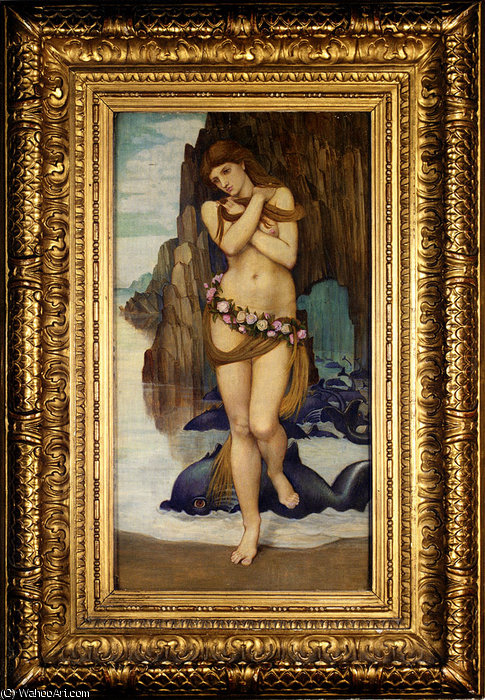 Wikioo.org - The Encyclopedia of Fine Arts - Painting, Artwork by John Roddam Spencer Stanhope - Venus rising from the sea
