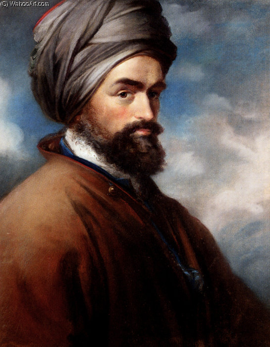 WikiOO.org - Encyclopedia of Fine Arts - Maleri, Artwork John Russell - Portrait of a turk