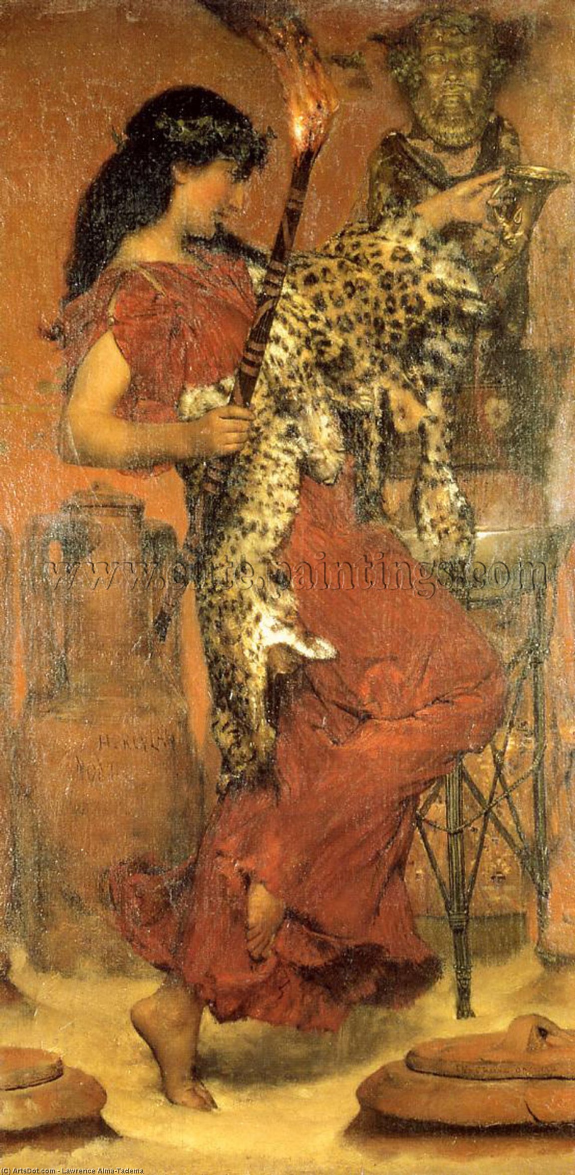 Wikioo.org - The Encyclopedia of Fine Arts - Painting, Artwork by Lawrence Alma-Tadema - Autumn vintage festival