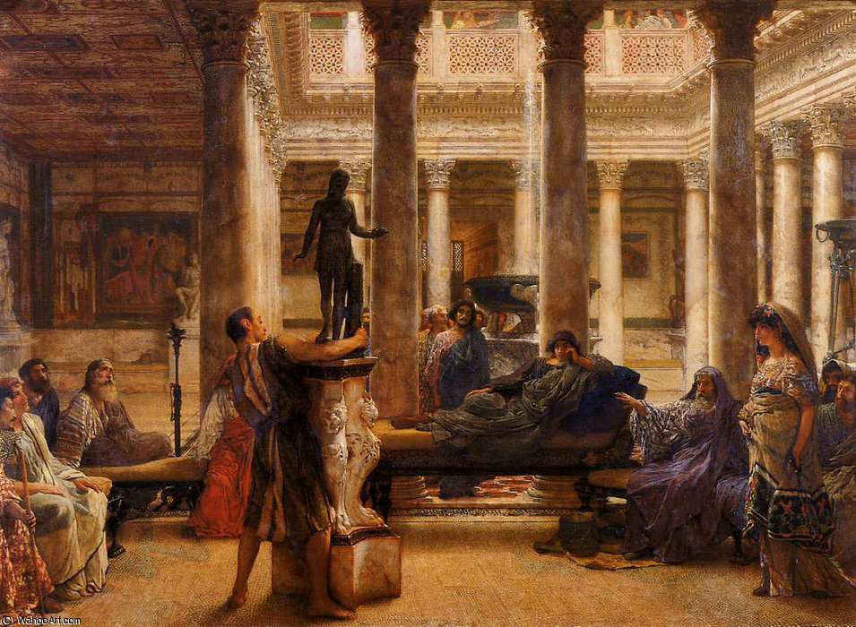 WikiOO.org - Enciclopédia das Belas Artes - Pintura, Arte por Lawrence Alma-Tadema - A roman art lover
