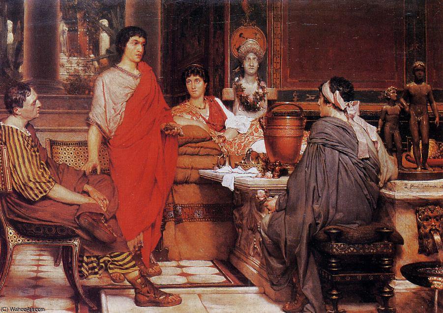 Wikioo.org - The Encyclopedia of Fine Arts - Painting, Artwork by Lawrence Alma-Tadema - Catullus at Lesbia-s
