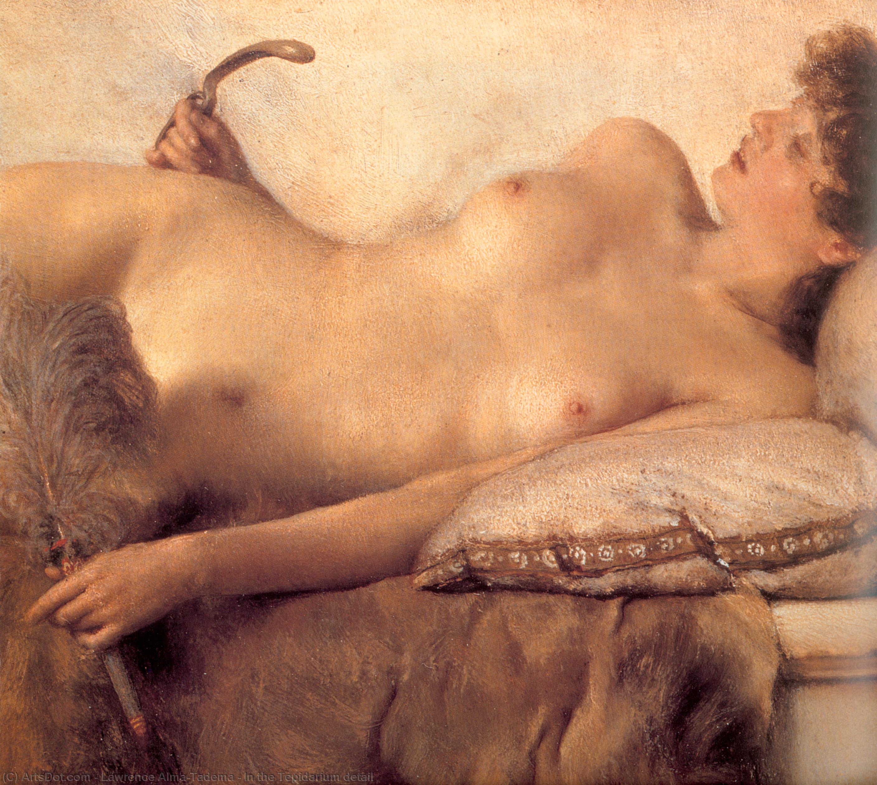 Wikioo.org - The Encyclopedia of Fine Arts - Painting, Artwork by Lawrence Alma-Tadema - In the Tepidarium detail