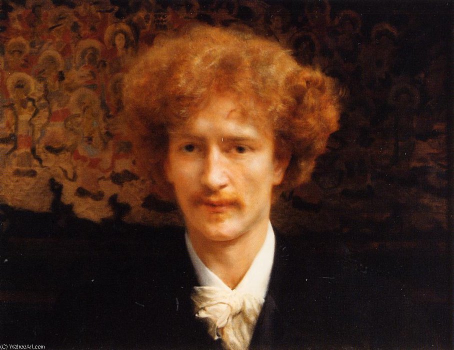 WikiOO.org - Encyclopedia of Fine Arts - Maalaus, taideteos Lawrence Alma-Tadema - Portrait of Ignacy Jan Paderewski