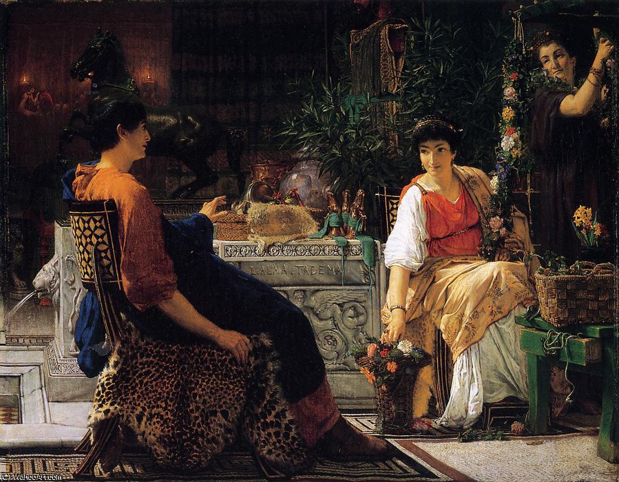 Wikioo.org – L'Encyclopédie des Beaux Arts - Peinture, Oeuvre de Lawrence Alma-Tadema - Les préparatifs pour les festivités