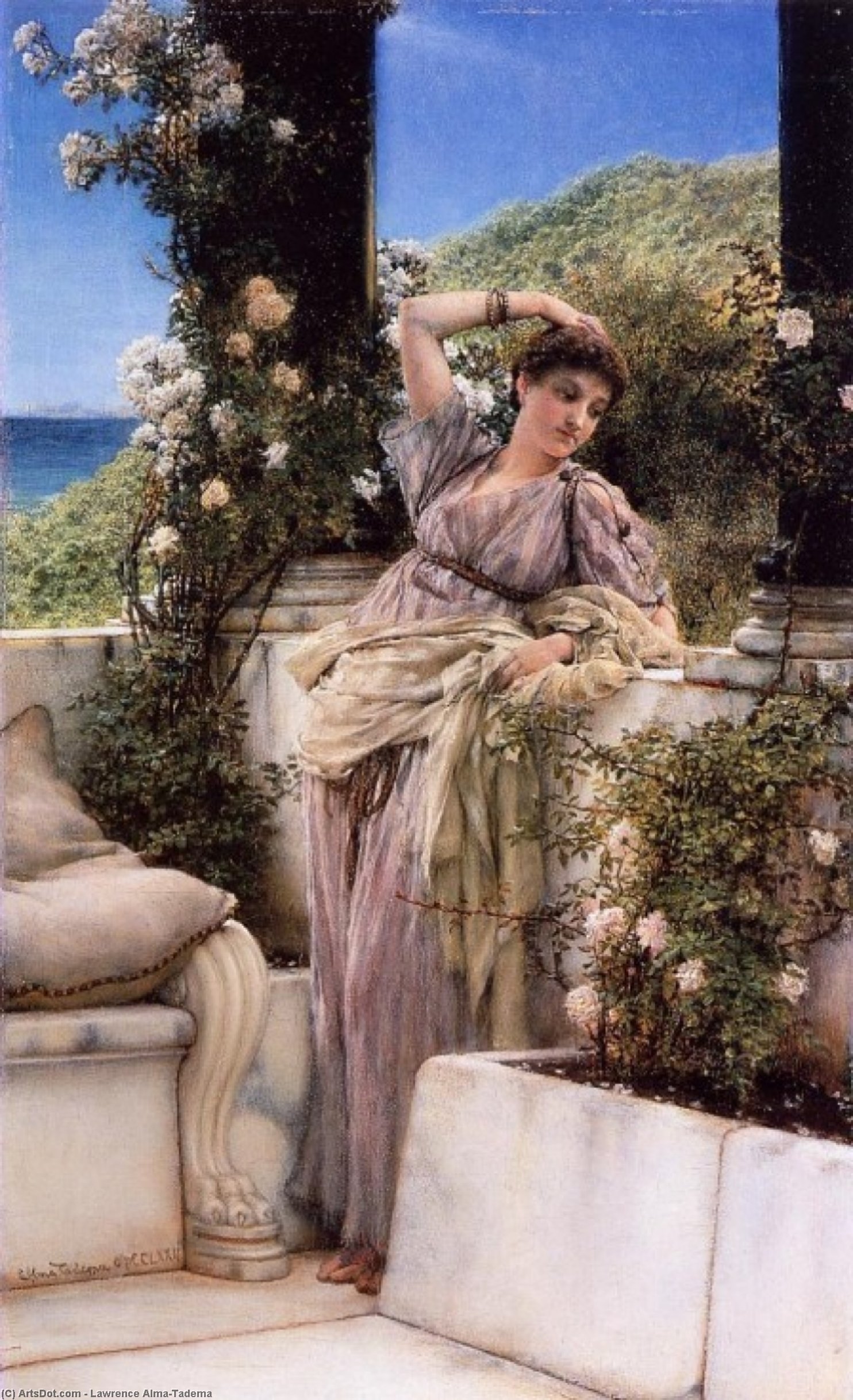 Wikioo.org - The Encyclopedia of Fine Arts - Painting, Artwork by Lawrence Alma-Tadema - Rose of All Roses