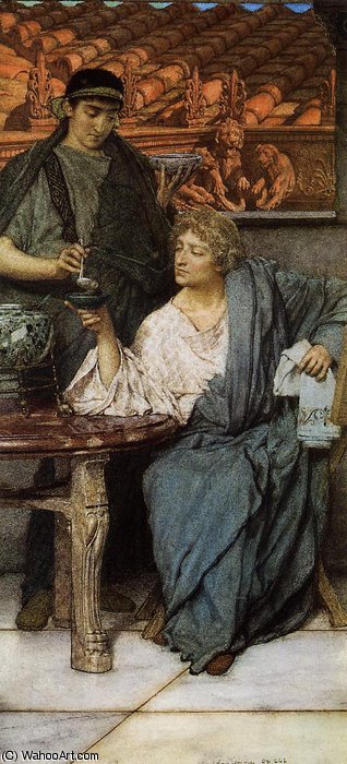 Wikioo.org – L'Encyclopédie des Beaux Arts - Peinture, Oeuvre de Lawrence Alma-Tadema - Les dégustateurs romains