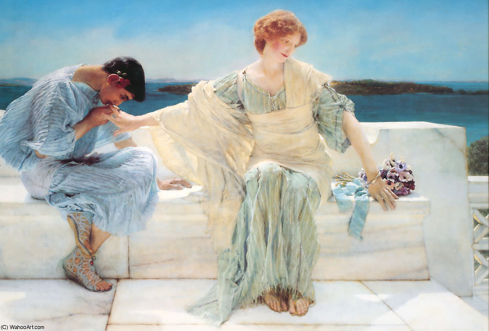Wikioo.org - The Encyclopedia of Fine Arts - Painting, Artwork by Lawrence Alma-Tadema - Ask me no more