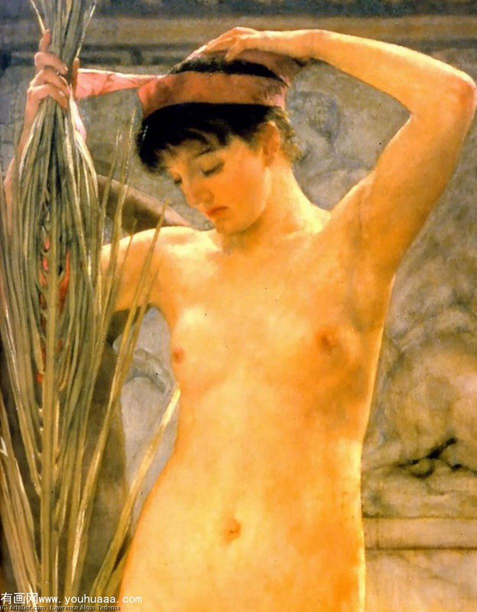 Wikioo.org - The Encyclopedia of Fine Arts - Painting, Artwork by Lawrence Alma-Tadema - A Sculptors Model detail