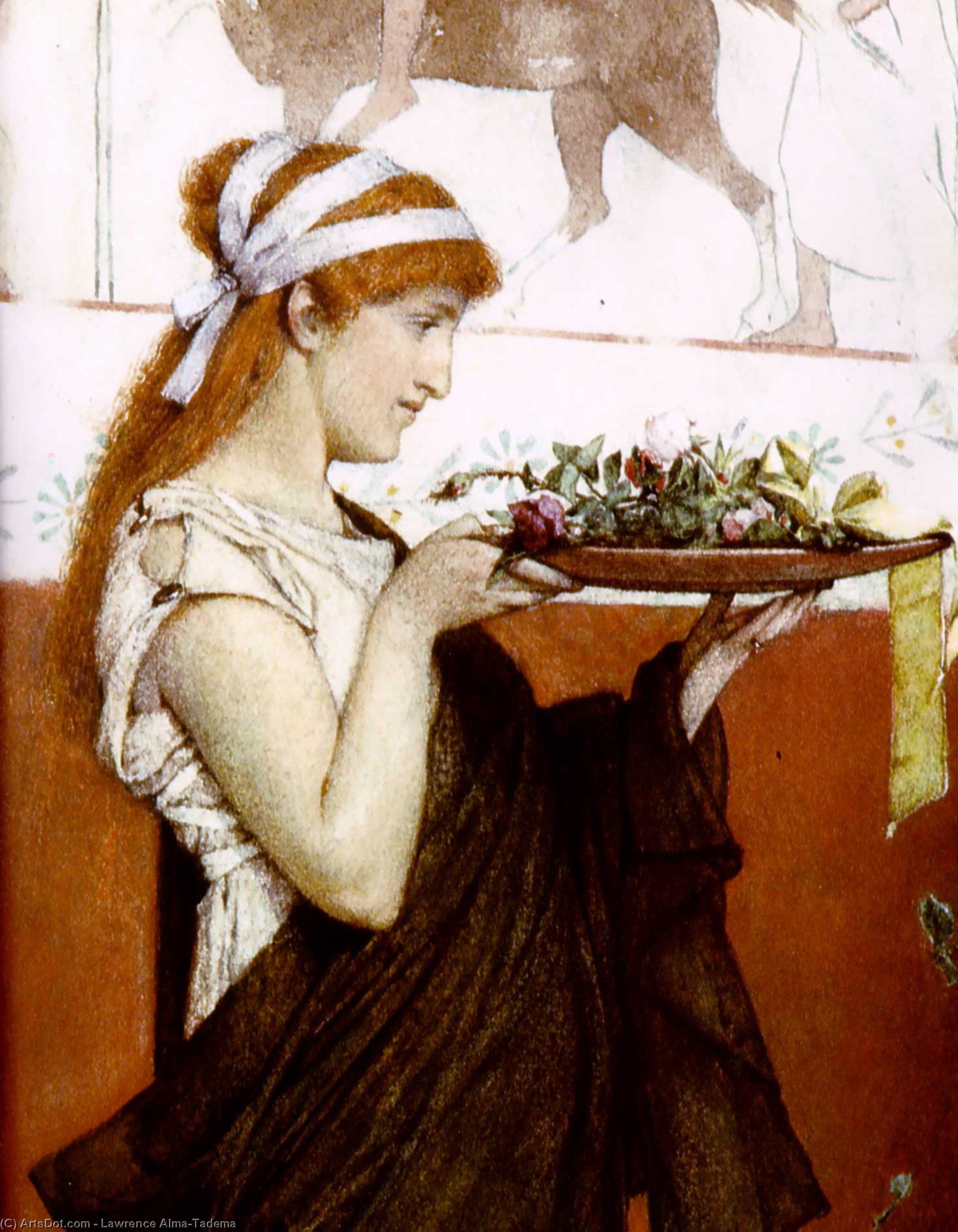 Wikioo.org - The Encyclopedia of Fine Arts - Painting, Artwork by Lawrence Alma-Tadema - A votive offering