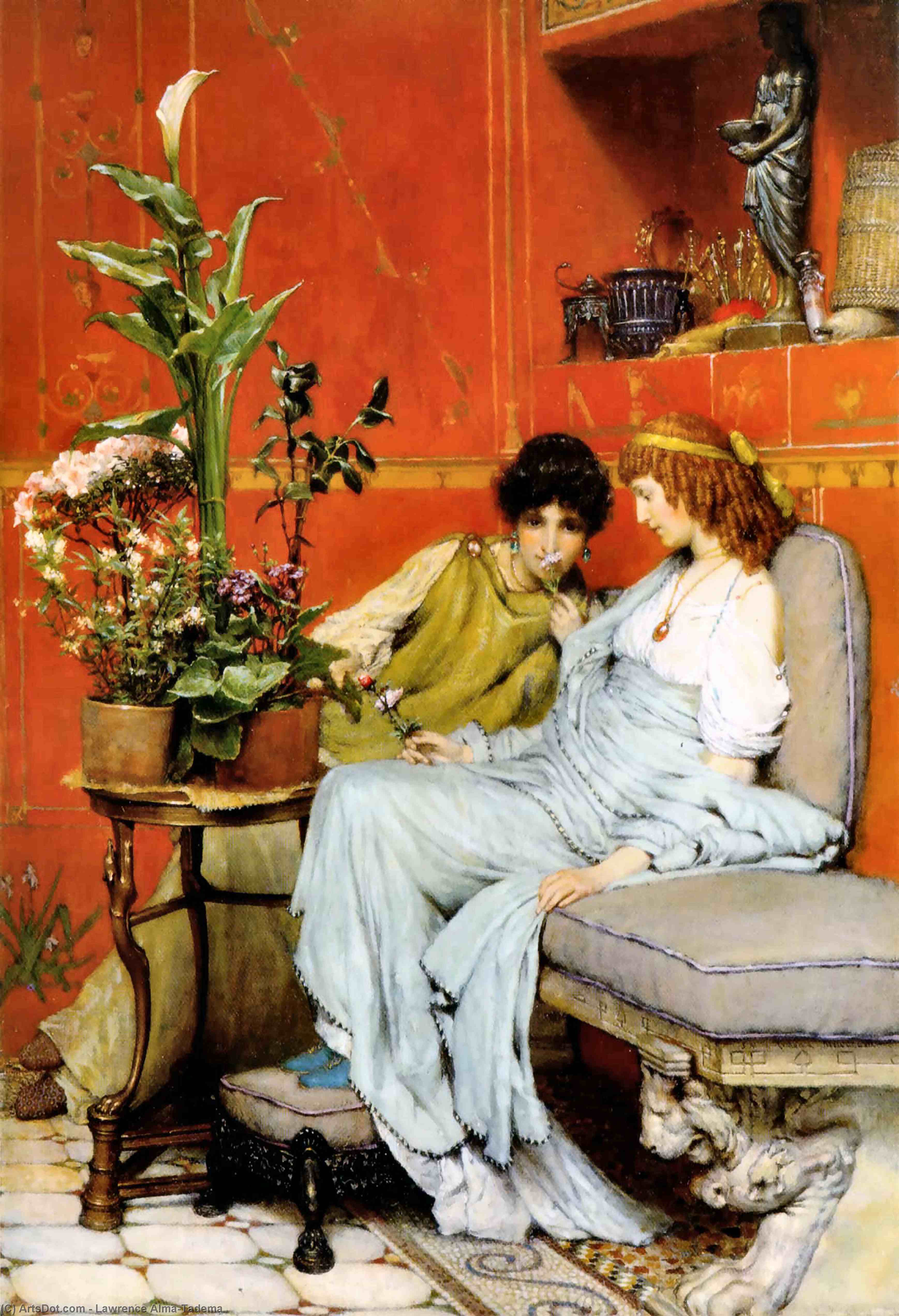 Wikioo.org - The Encyclopedia of Fine Arts - Painting, Artwork by Lawrence Alma-Tadema - Confidences