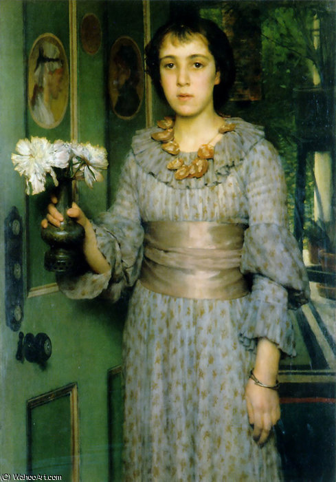 Wikoo.org - موسوعة الفنون الجميلة - اللوحة، العمل الفني Lawrence Alma-Tadema - Portrait of Anna Alma-Tadema
