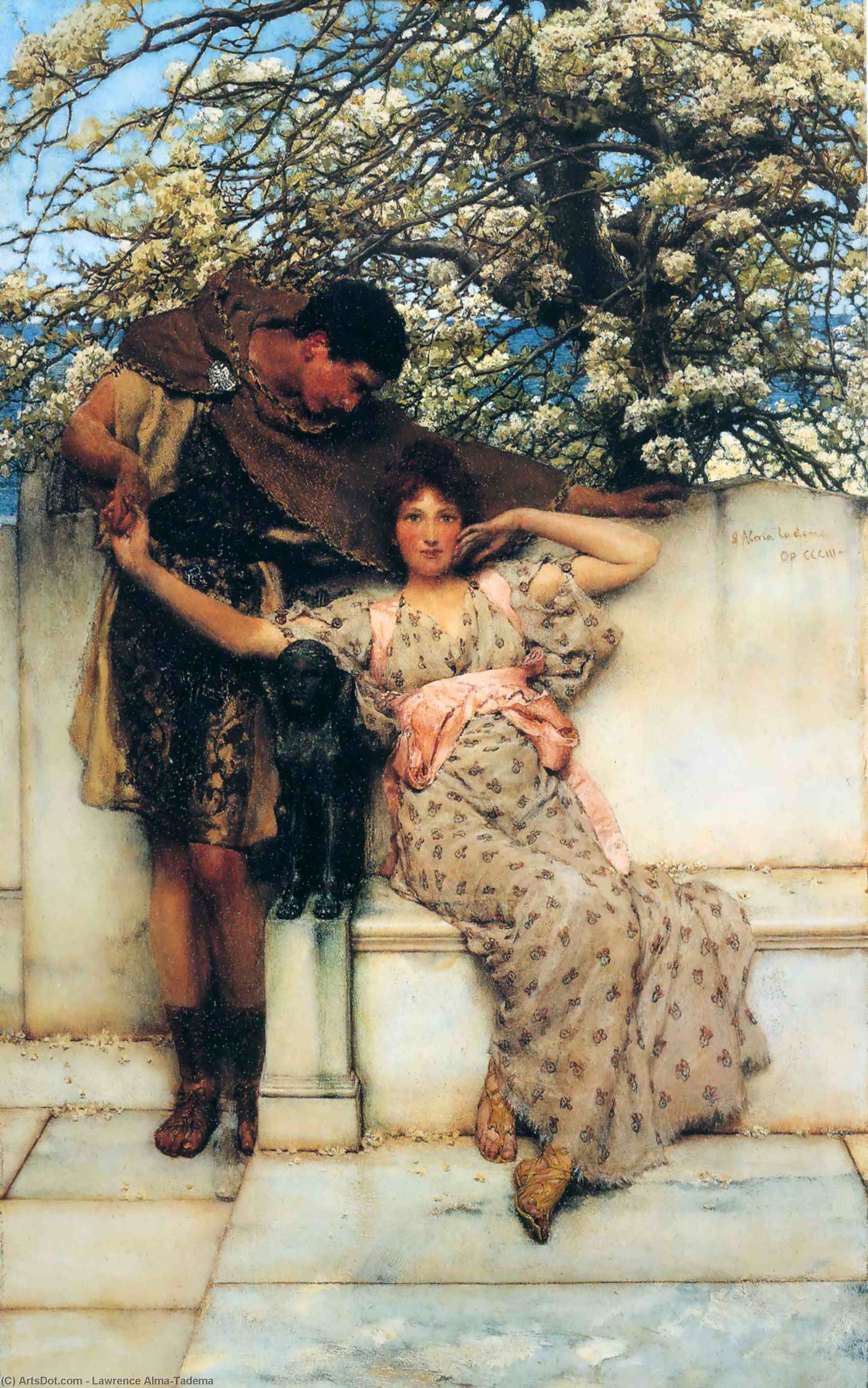 WikiOO.org - Encyclopedia of Fine Arts - Maleri, Artwork Lawrence Alma-Tadema - Promise of spring