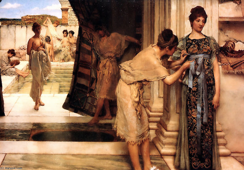 Wikioo.org - The Encyclopedia of Fine Arts - Painting, Artwork by Lawrence Alma-Tadema - The frigidarium