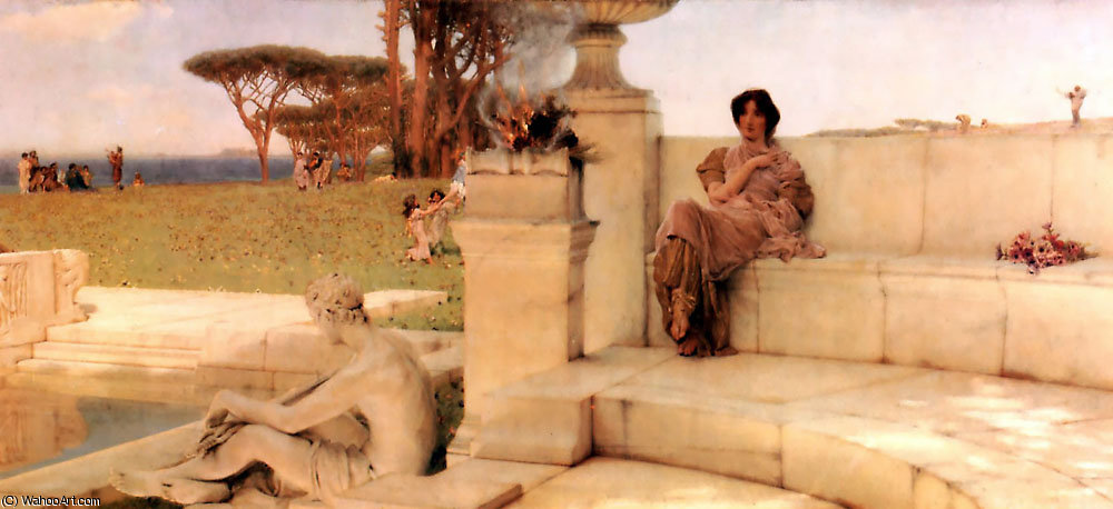WikiOO.org - Εγκυκλοπαίδεια Καλών Τεχνών - Ζωγραφική, έργα τέχνης Lawrence Alma-Tadema - The voice of spring