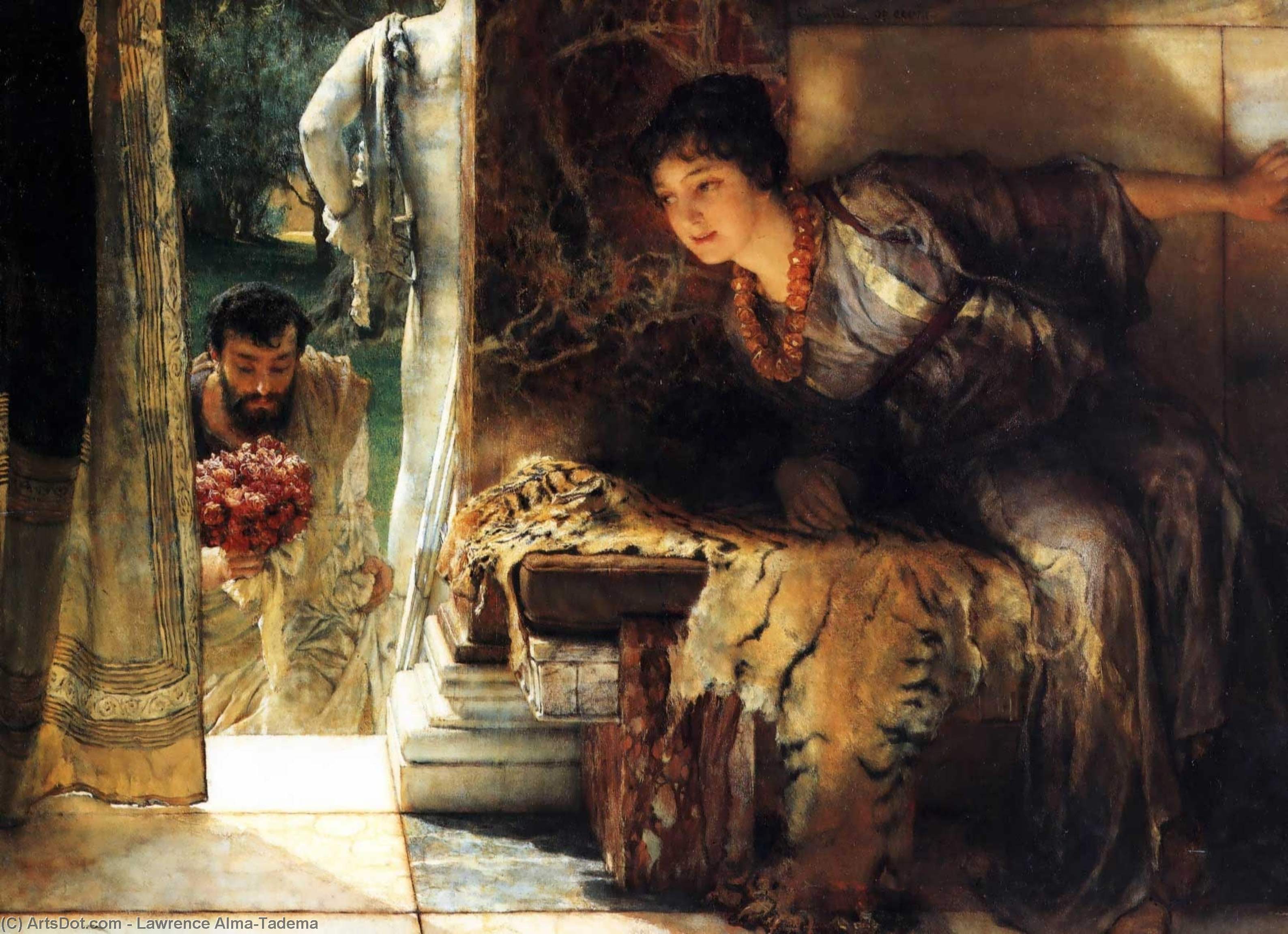 Wikioo.org - The Encyclopedia of Fine Arts - Painting, Artwork by Lawrence Alma-Tadema - Welcome footsteps