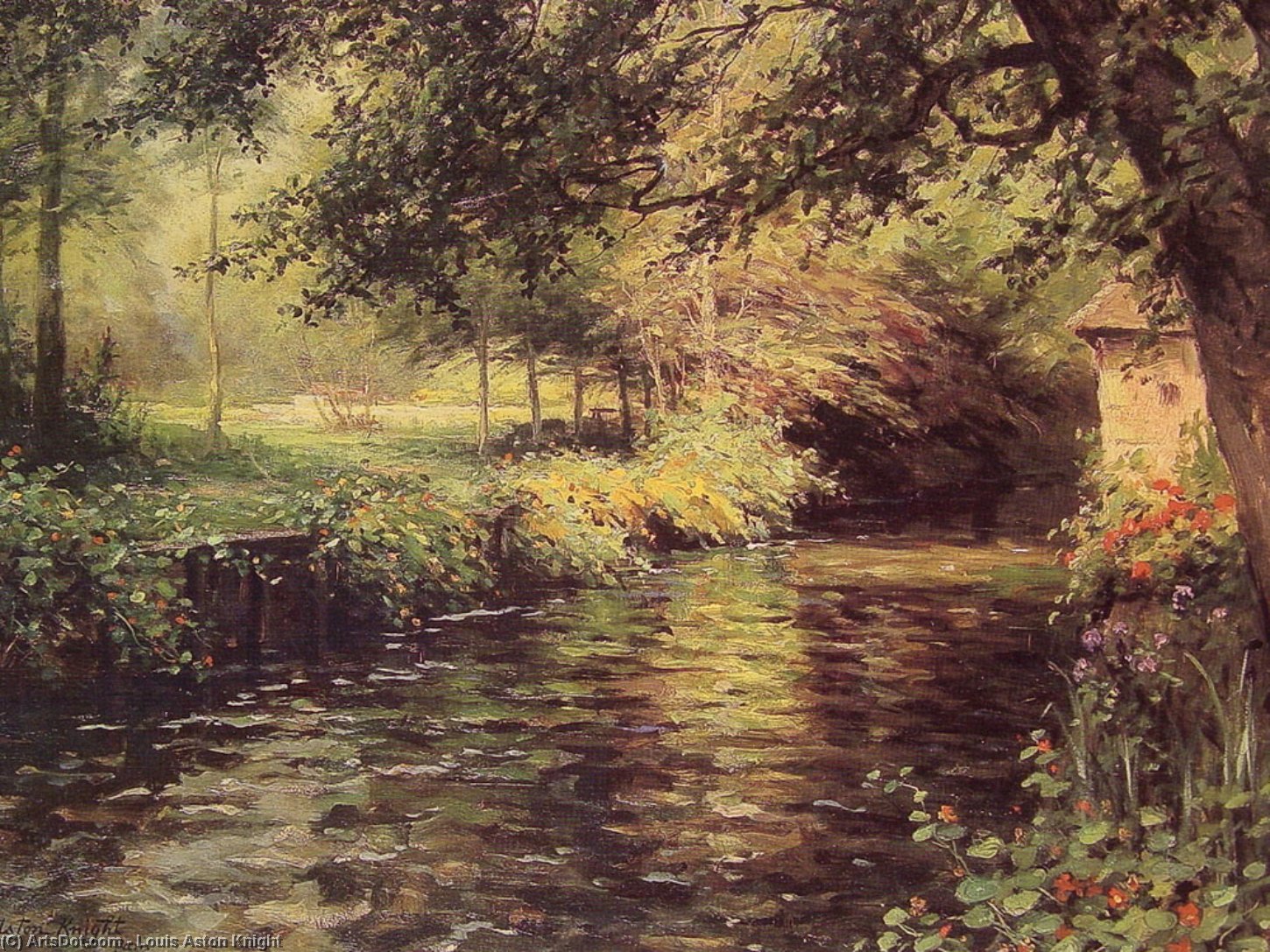 Wikioo.org - The Encyclopedia of Fine Arts - Painting, Artwork by Louis Aston Knight - A Sunny Morning at Beaumont Le Roger