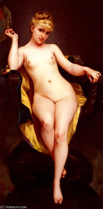 Wikioo.org – La Enciclopedia de las Bellas Artes - Pintura, Obras de arte de Luis Ricardo Falero - Riccardo la pose