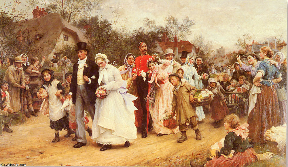 Wikioo.org - The Encyclopedia of Fine Arts - Painting, Artwork by Samuel Luke Fildes - Sir luke the wedding