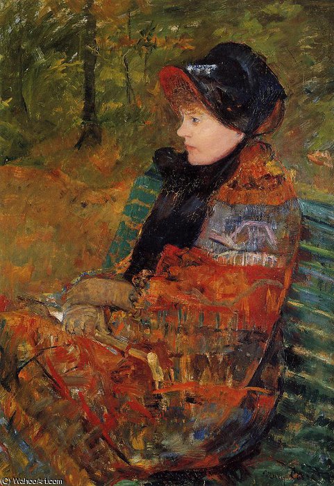 Wikioo.org - สารานุกรมวิจิตรศิลป์ - จิตรกรรม Mary Stevenson Cassatt - Autumn aka Profile of Lydia Cassatt