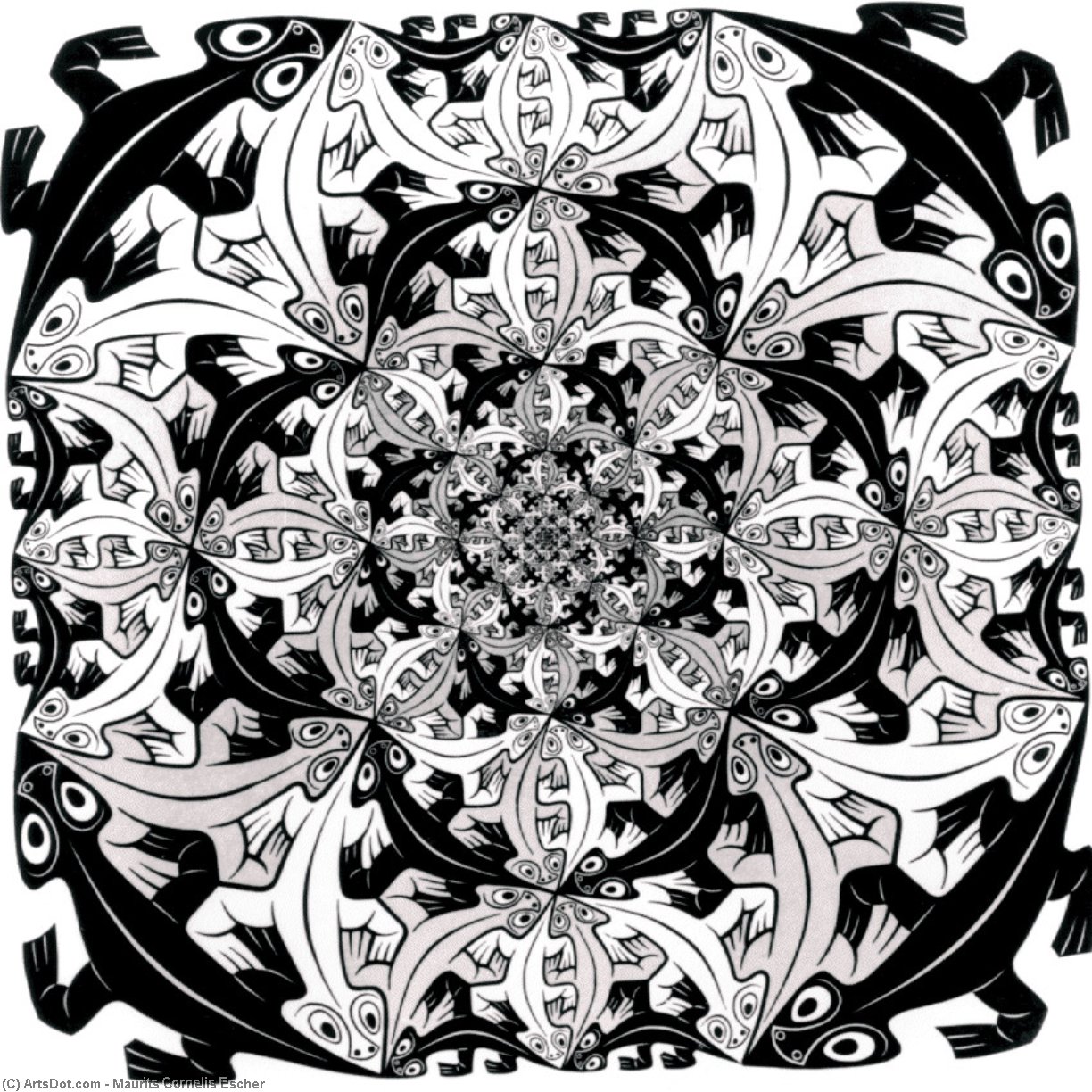 Wikioo.org - The Encyclopedia of Fine Arts - Painting, Artwork by Maurits Cornelis Escher - and Smaller