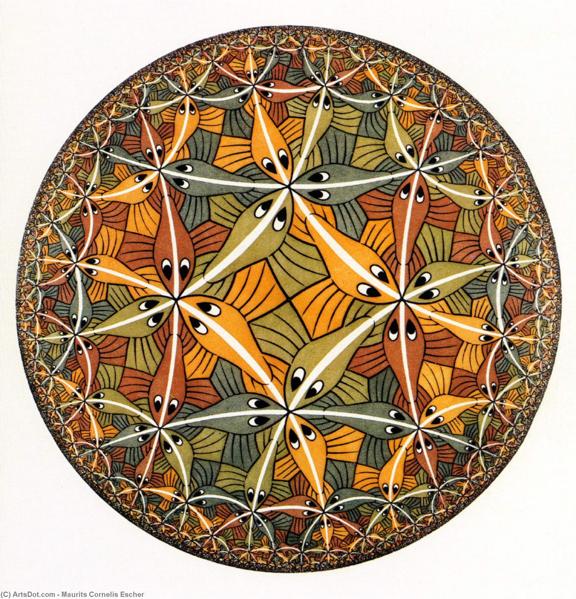 Wikioo.org - The Encyclopedia of Fine Arts - Painting, Artwork by Maurits Cornelis Escher - Limit III