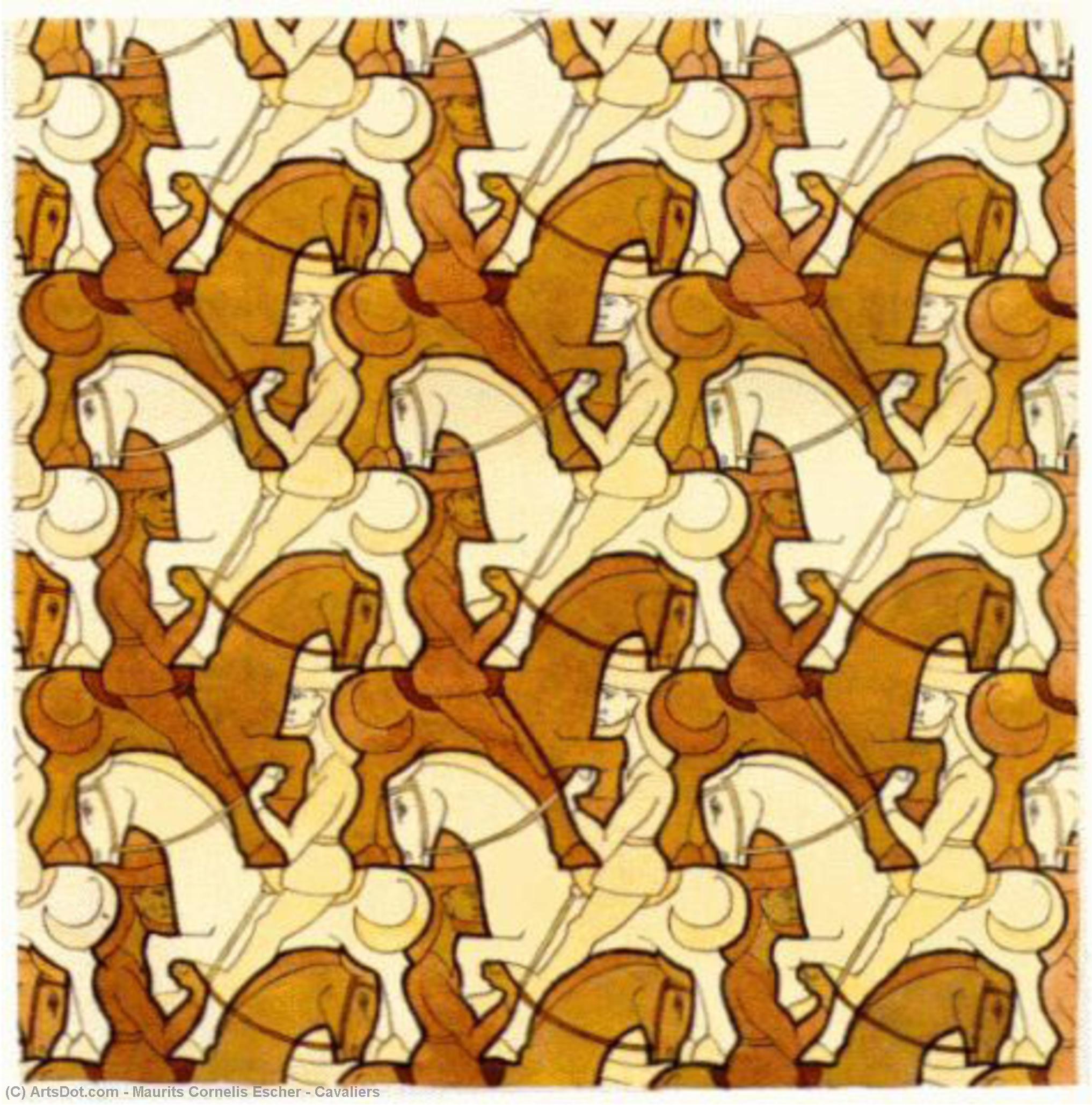 Wikioo.org - The Encyclopedia of Fine Arts - Painting, Artwork by Maurits Cornelis Escher - Cavaliers