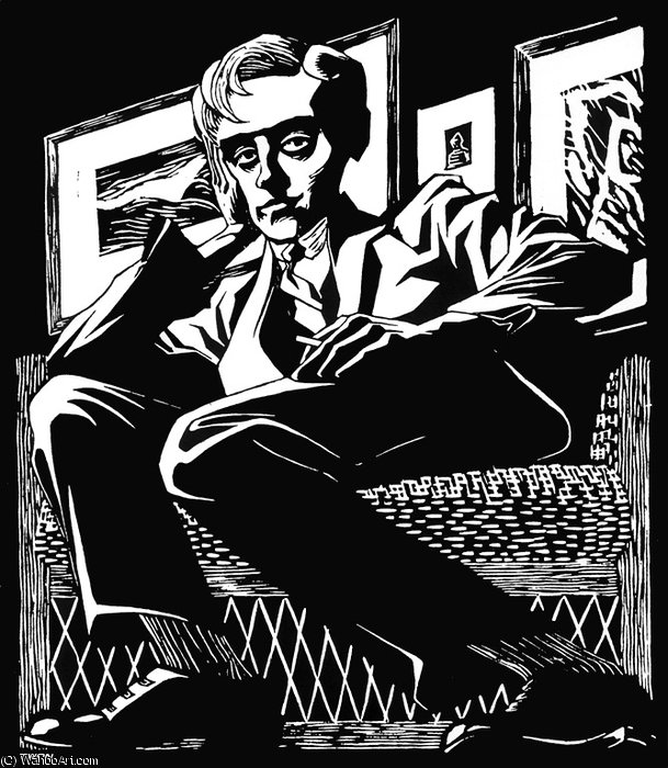 WikiOO.org - Encyclopedia of Fine Arts - Malba, Artwork Maurits Cornelis Escher - Portrait in a Chair