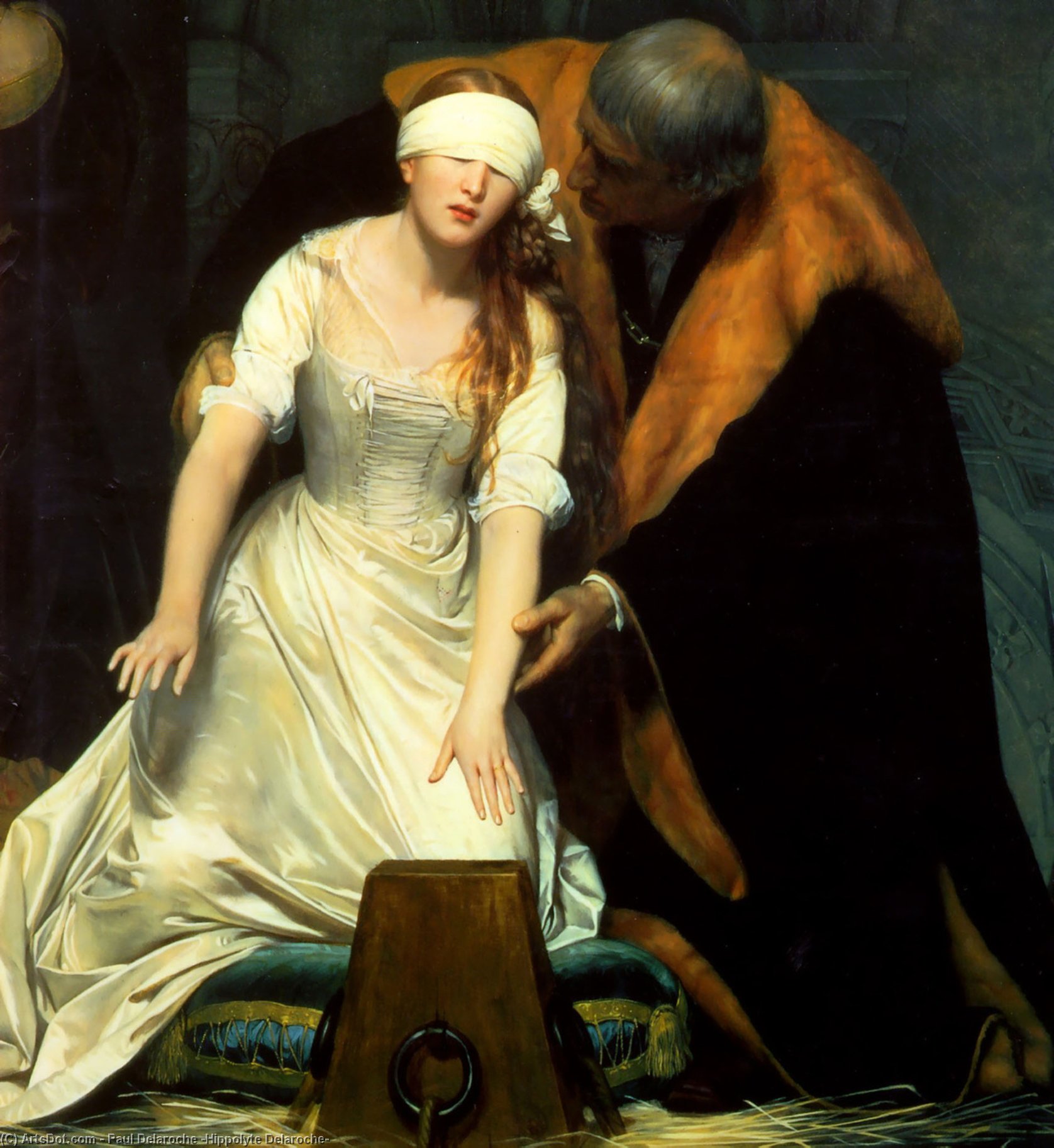 Wikioo.org - The Encyclopedia of Fine Arts - Painting, Artwork by Paul Delaroche (Hippolyte Delaroche) - The Execution of Lady Jane Grey centre