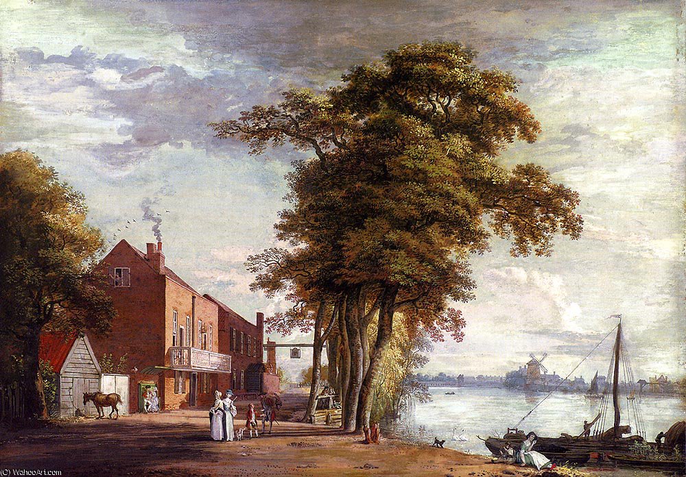 Wikioo.org - The Encyclopedia of Fine Arts - Painting, Artwork by Paul Sandby - Sanby paul the spread eagle tavern millbank