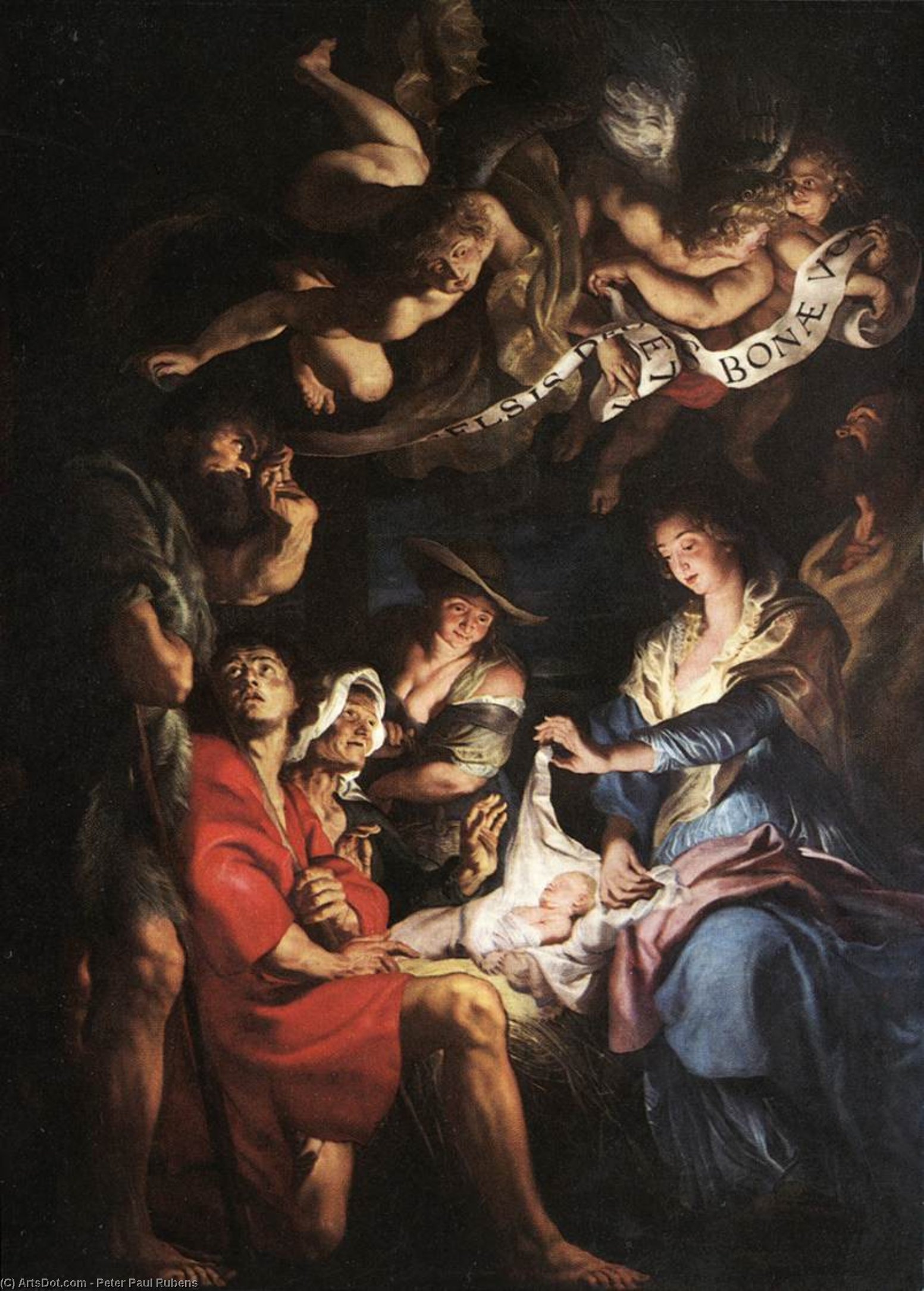 Wikioo.org - สารานุกรมวิจิตรศิลป์ - จิตรกรรม Peter Paul Rubens - Adoration of the Shepherds