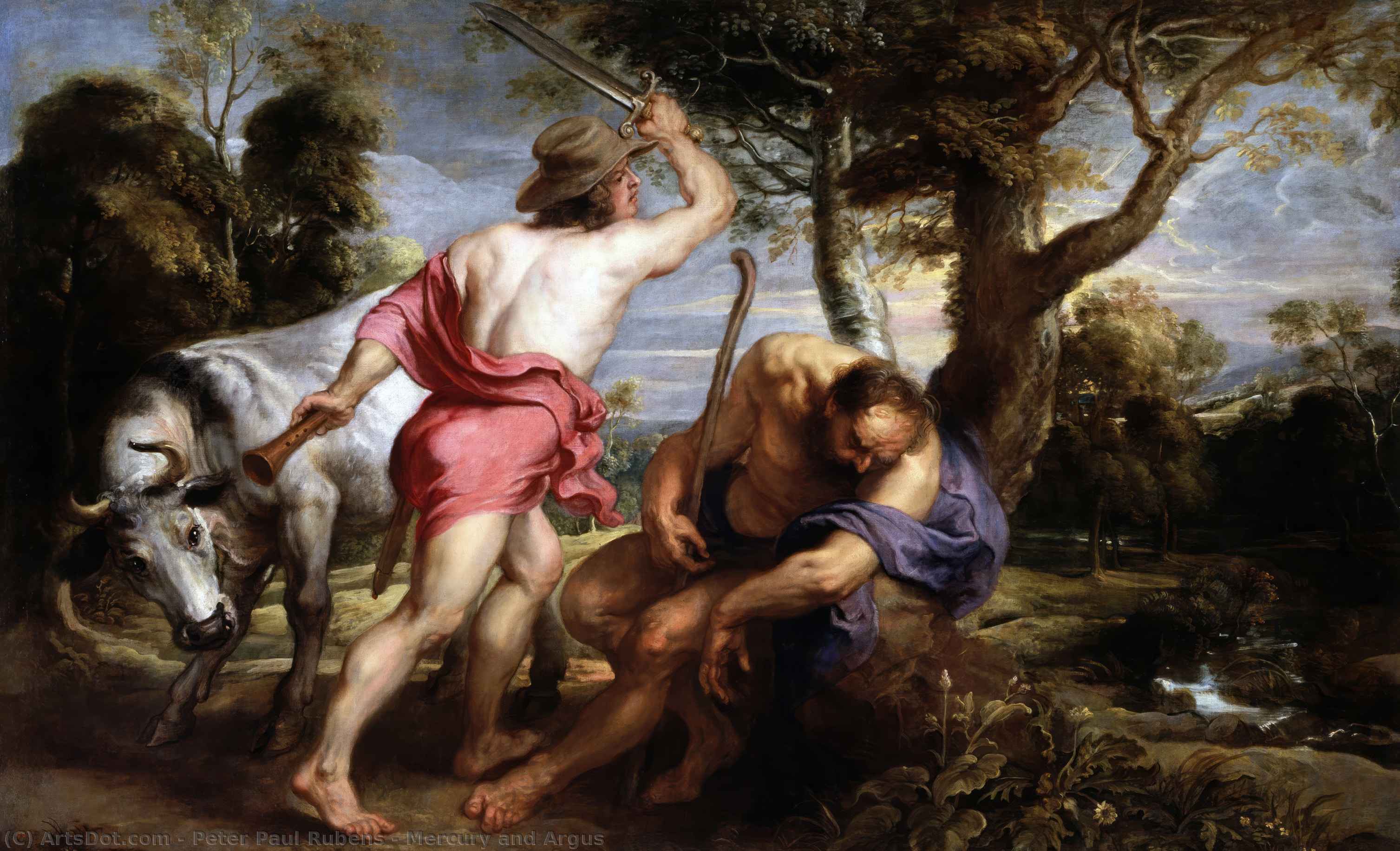 WikiOO.org - 백과 사전 - 회화, 삽화 Peter Paul Rubens - Mercury and Argus