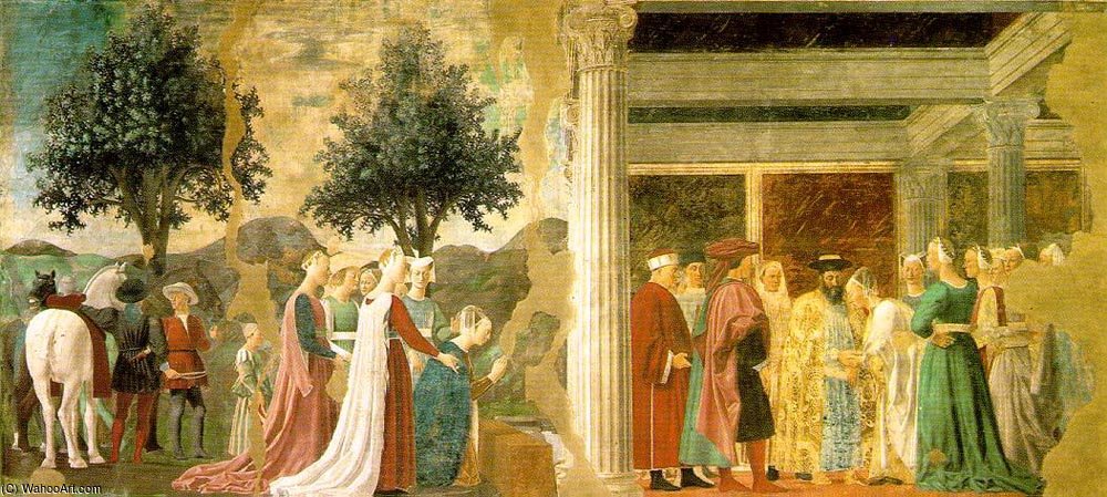 WikiOO.org - Encyclopedia of Fine Arts - Malba, Artwork Piero Della Francesca - Adoration of the holy wood and the meeting of solomon and the queen of sheba